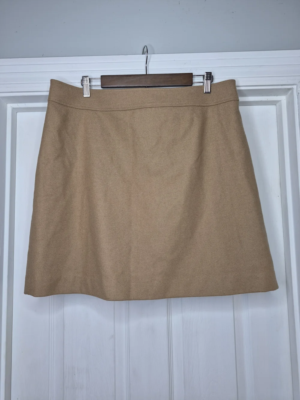 J. Crew Tan A-Line Wool Skirt Size 16 NWT
